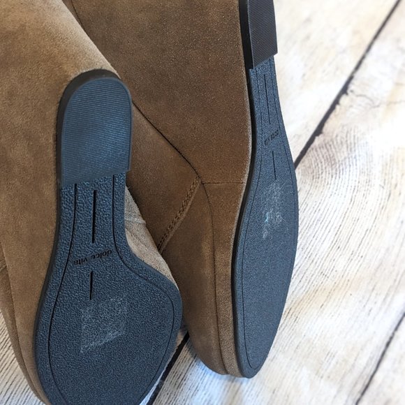 DV BY DOLCE VITA Gael Suede Wedge Booties Taupe SZ 10 - Picture 5 of 8